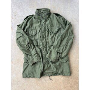 Vintage U.S. Military Cold Weather Field Jacket OD107 S Cotton Blend B4